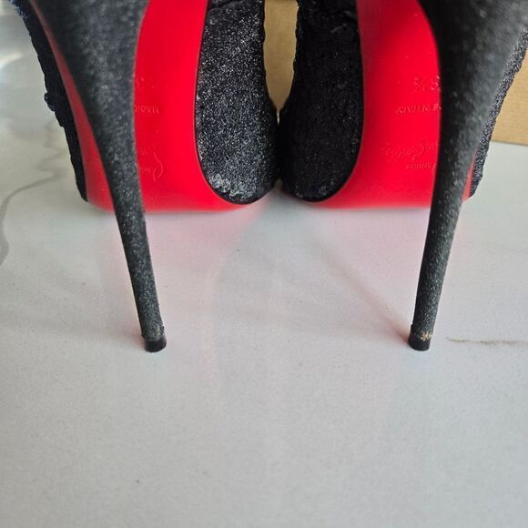 Christian Louboutin So Kate 120 Sequin Pump Shoes 38.5 - Picture 8 of 11